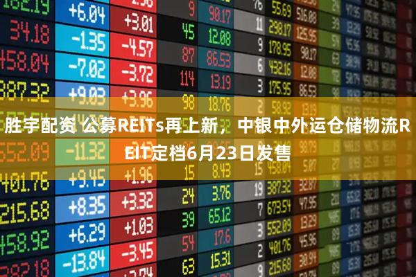 胜宇配资 公募REITs再上新，中银中外运仓储物流REIT定档6月23日发售